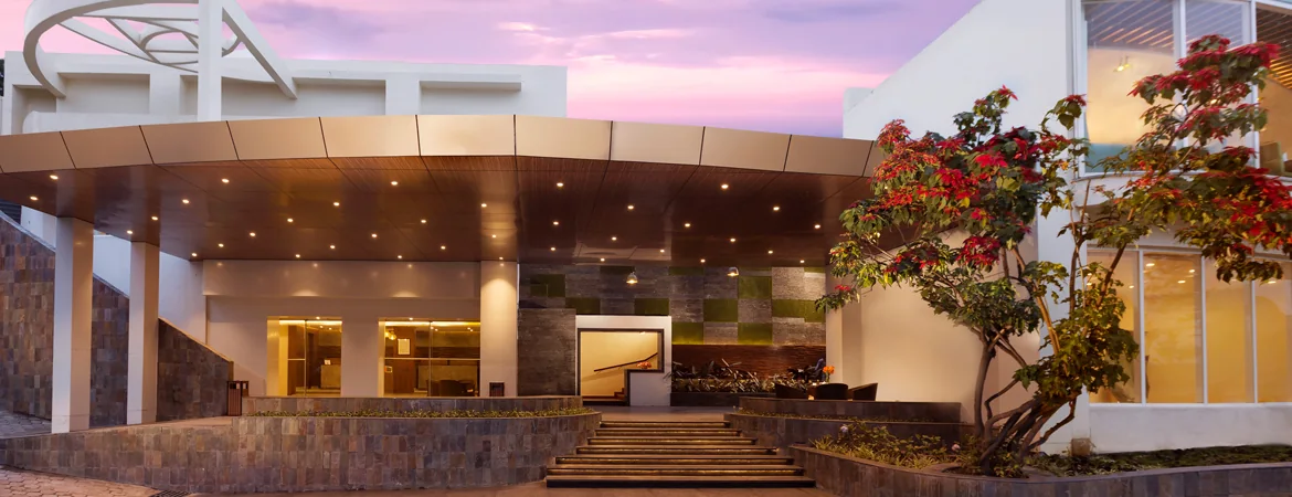 Entrance to Sterling Kodai Valley resort in Kodaikanal